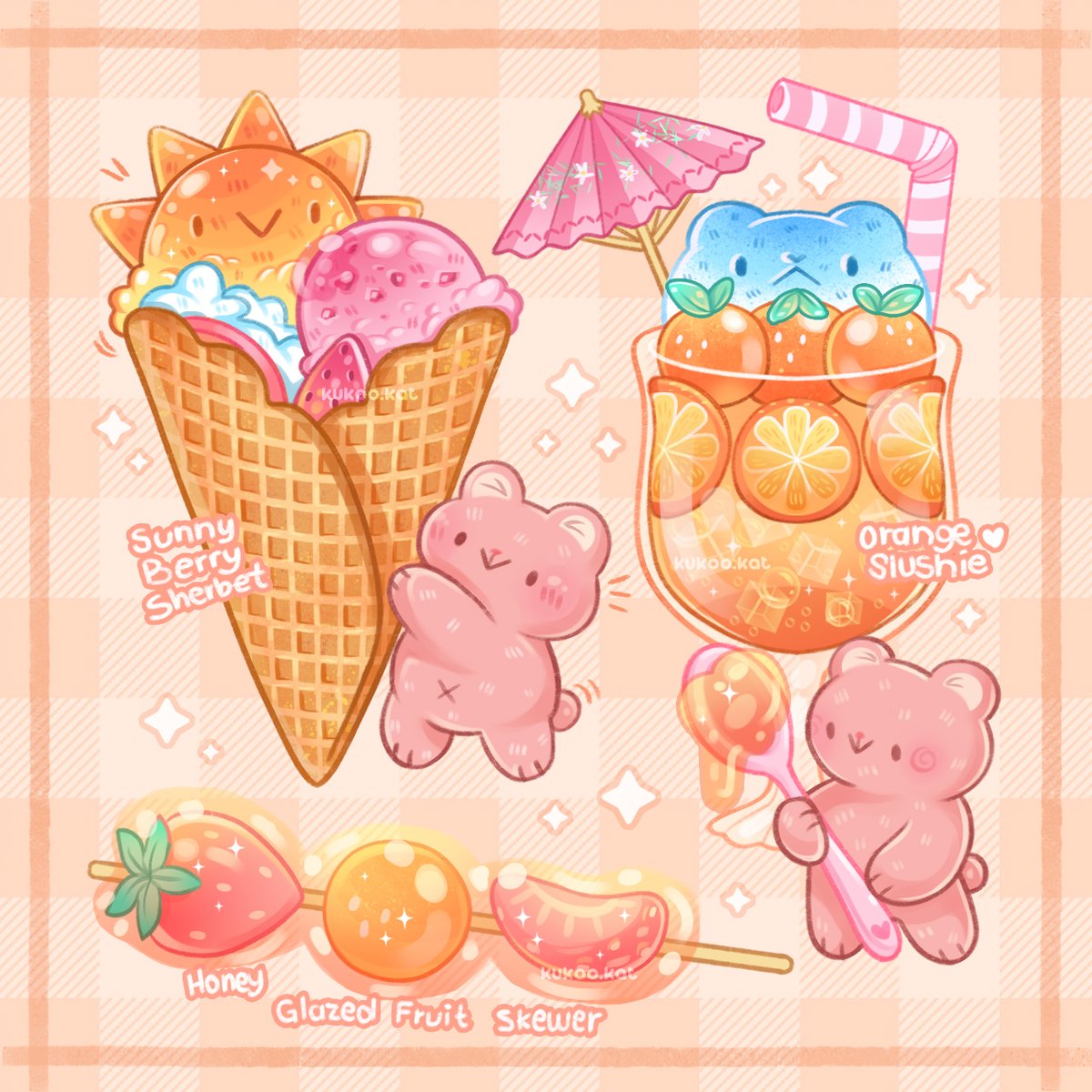 Kukookatt's tweet photo. Sunny Desserts 🌤
#cuteart #cuteillustration #kawaiiart #artistontwittter https://t.co/GIchD02uZp