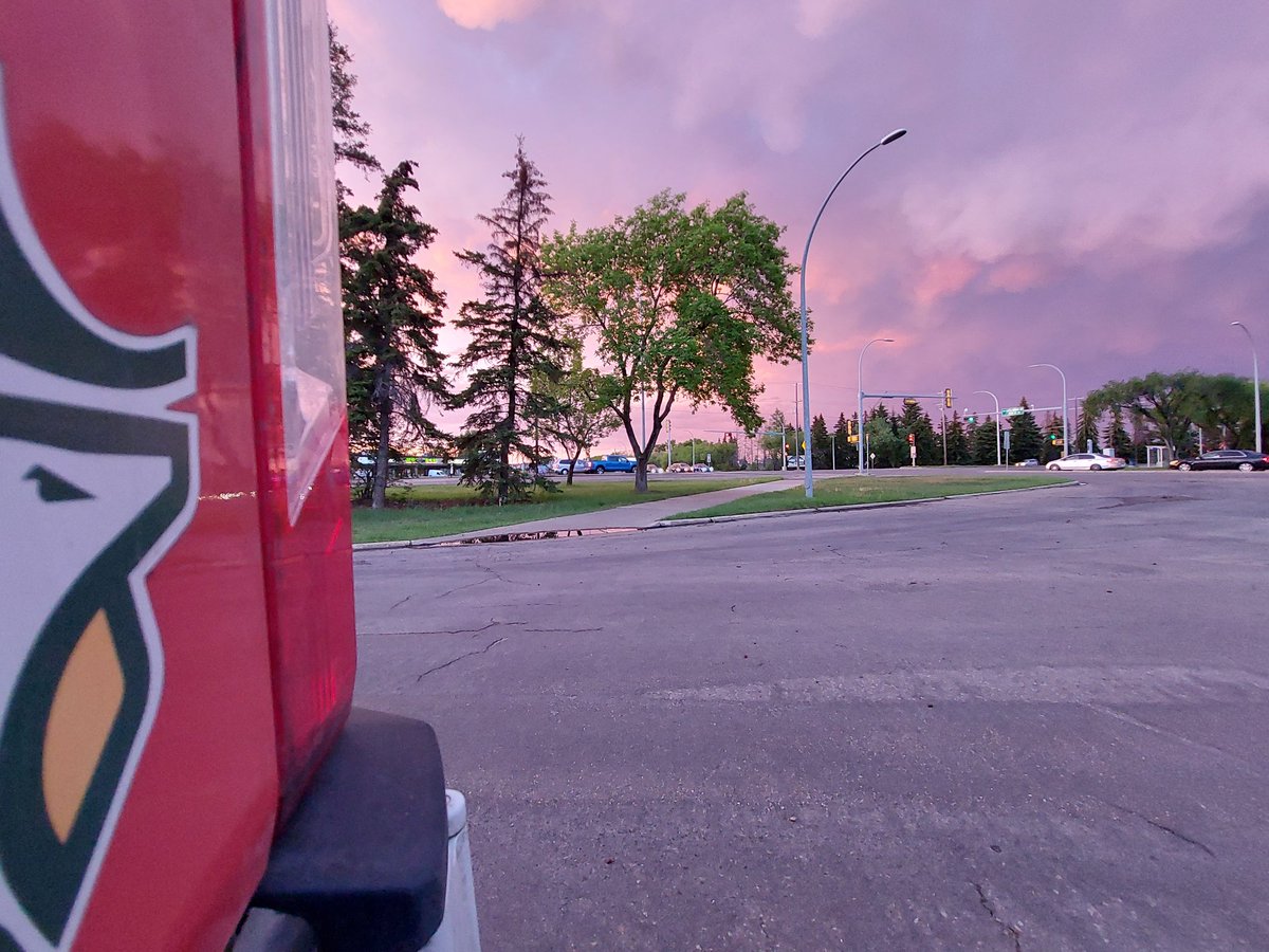 Beautiful skies in the middle of Thunderstorms in Edmonton. 
#RepFromSectionX #GoElks #YEG #Weather #JoinTheHerd 🦌