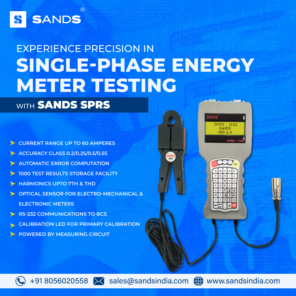 _SANDSOFFICIAL's tweet image. Experience unmatched precision in energy meter testing with our Single Phase Portable Reference Standard.

Learn more: sandsindia.com/single-phase-r…

#EnergyMeterTesting #MeterTesting #ReferenceStandards #AccuracyAssured #SPRS #SANDSIndia