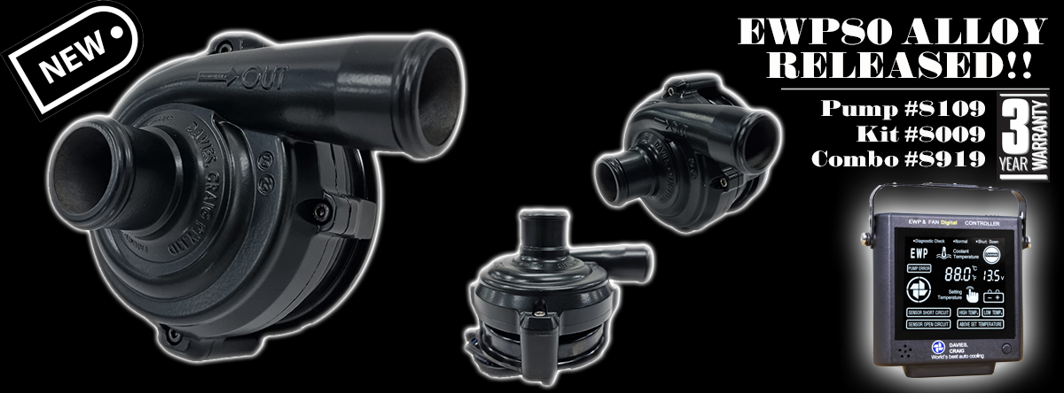 DaviesCraigPL's tweet photo. We proudly launch the all-new lightweight aluminium EWP®80 universal fit, remote-mounted Electric Water Pump! With a maximum flow rate of 90 l/min (23.78 g/min), 35mm (13/8”) inlet and outlet
> Pump #8109
> Kit #8009
> Combo #8919
https://t.co/av77o8w7JH https://t.co/MDJDLdHFa0