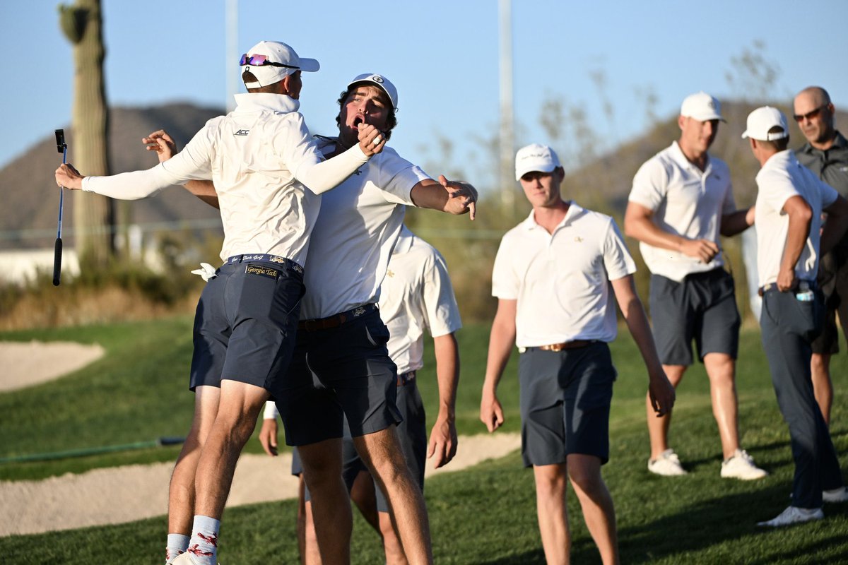 GTAthletics's tweet photo. 𝐍𝐀𝐓𝐓𝐘 𝐁𝐎𝐔𝐍𝐃!

📰: https://t.co/MgE0L13GmV

#TogetherWeSwarm x #NCAAGolf https://t.co/WHi67Sqma1