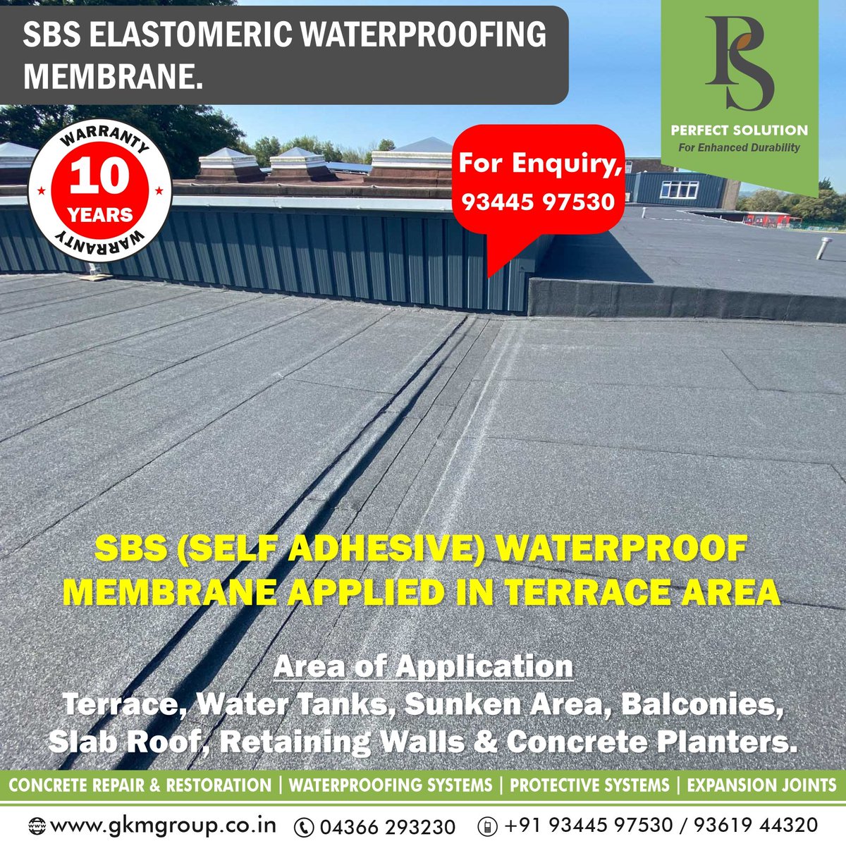 psconchem's tweet photo. SBS (Self Adhesive) Elastomeric Waterproofing membrane applied
Contact 93445 97530
#sbswaterproofing #sbsmembrane #sbssheetwaterproofing #terracewaterproofing #sunkenwaterproofing #balconywaterproofing #slaproofwaterproofing #waterproofingsolutions #waterproofing #perfectsolution https://t.co/imDv0cfWjj