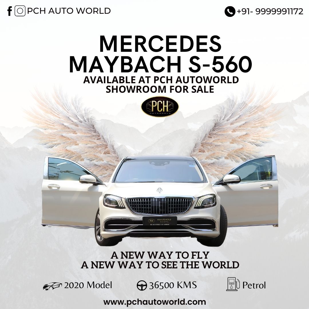A New Way to Fly, A New Way to the See The World! Presenting Expression of Modern & Ultimate Luxury Mercedes MayBach S-560 V8. Being a 2020 Model, this beauty has run only 36500Kms and is Available in the PCH Showroom for Sale! #PCH #Maybach #Mercedes #MaybachS560 #UsedLuxuryCars