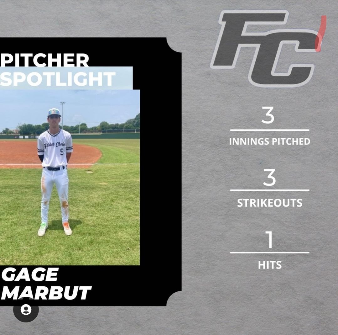 Gage Marbut (@gage_marbut_25) on Twitter photo Had a great weekend on bump and at the plate. <a href="/FC_FortWorth/">Fielders Choice Diamond Academy</a> <a href="/jucoroute/">#JucoRoute</a> <a href="/BUncommitted/">Baseball_Uncommitted</a> <a href="/3leftsbaseball/">3 LEFTS BASEBALL</a> Had a great weekend on bump and at the plate. <a href="/FC_FortWorth/">Fielders Choice Diamond Academy</a> <a href="/jucoroute/">#JucoRoute</a> <a href="/BUncommitted/">Baseball_Uncommitted</a> <a href="/3leftsbaseball/">3 LEFTS BASEBALL</a>