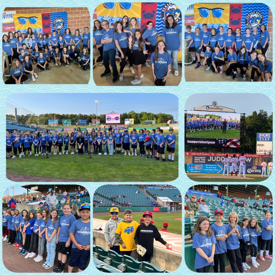 Spectacular night at <a href="/BlueClaws/">Jersey Shore BlueClaws</a> singing 🎶 The Star Spangled Banner! So proud of all of my chorus students! <a href="/MaplePlaceMS/">Maple Place Middle School</a> <a href="/OPSchoolsNJ/">Oceanport Schools</a> @MrMagsOP
