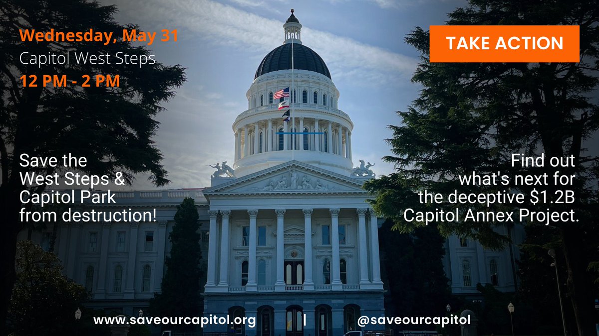 We support the retention of the West Steps of the Capitol and the adjacent historic tree canopy. Please attend if you can!
