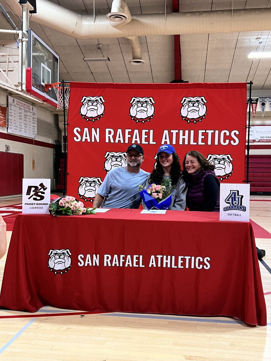 Sanrafaeldawgs's tweet photo. ❗️College Signing❗️

We are excited to have celebrated Pier Pomeroy and Megan Murphy on their special signing day! 

They celebrated 🎉 along with their families, teammates and friends!

@PSLoggers | @AU_Spartans 

@marinij_sports @westcoastpreps_ https://t.co/CXKvI3H379