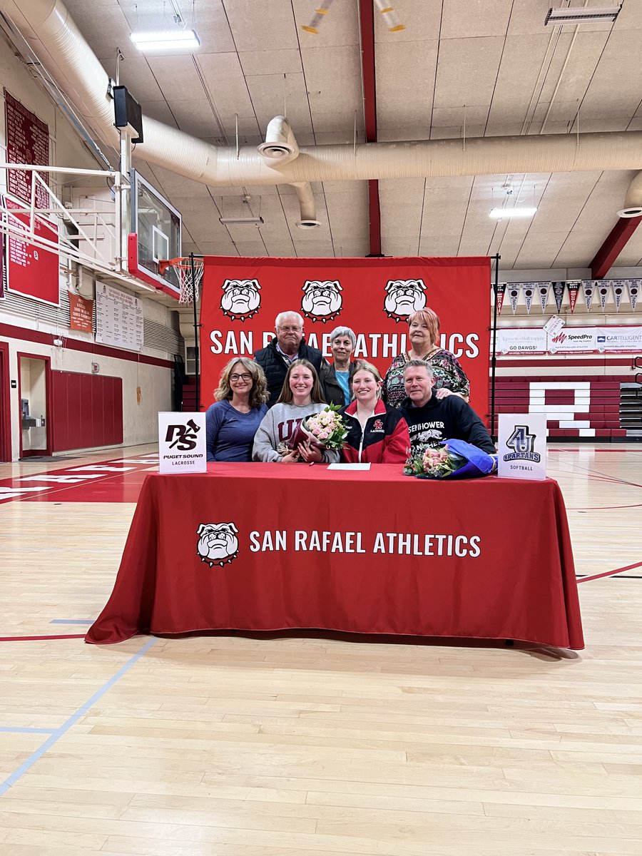 Sanrafaeldawgs's tweet photo. ❗️College Signing❗️

We are excited to have celebrated Pier Pomeroy and Megan Murphy on their special signing day! 

They celebrated 🎉 along with their families, teammates and friends!

@PSLoggers | @AU_Spartans 

@marinij_sports @westcoastpreps_ https://t.co/CXKvI3H379