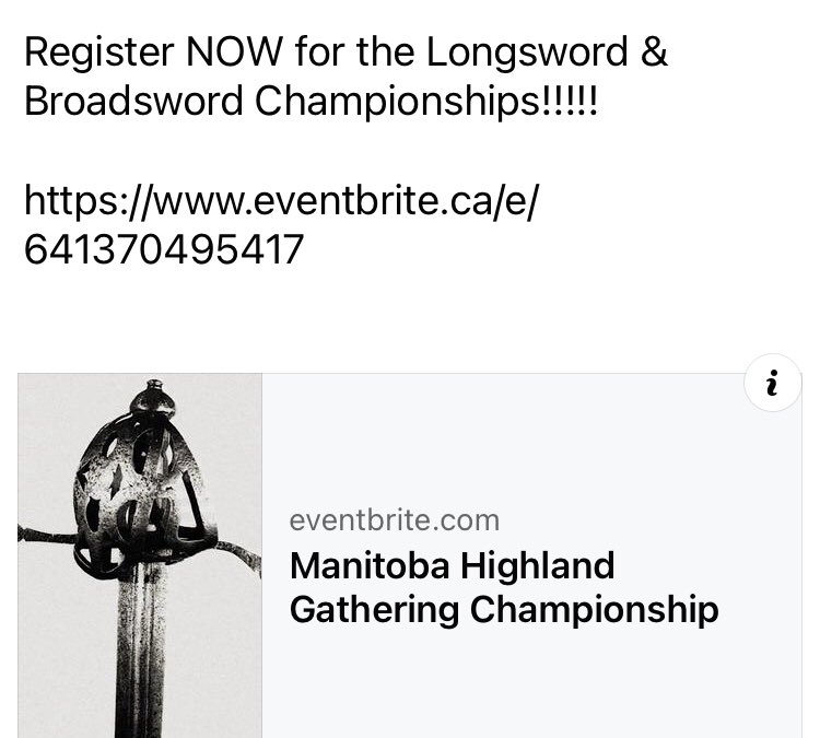 Did you register for the Broadsword or Longsword Championships??