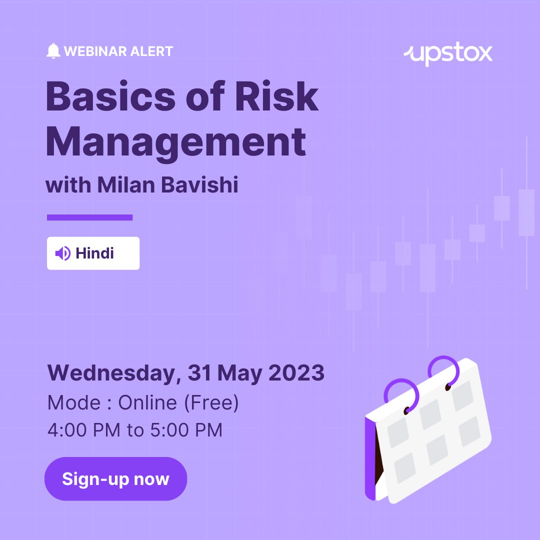 upstox's tweet photo. Trading se darr nahi lagta sahab, risks se lagta hai? Don't worry, join our upcoming webinar.
Register for free: https://t.co/DaJWVbzjL3
#learnwithupstox #Finance #markets #learning #RiskManagement #webinar #trading https://t.co/4bG1NoNQvP
