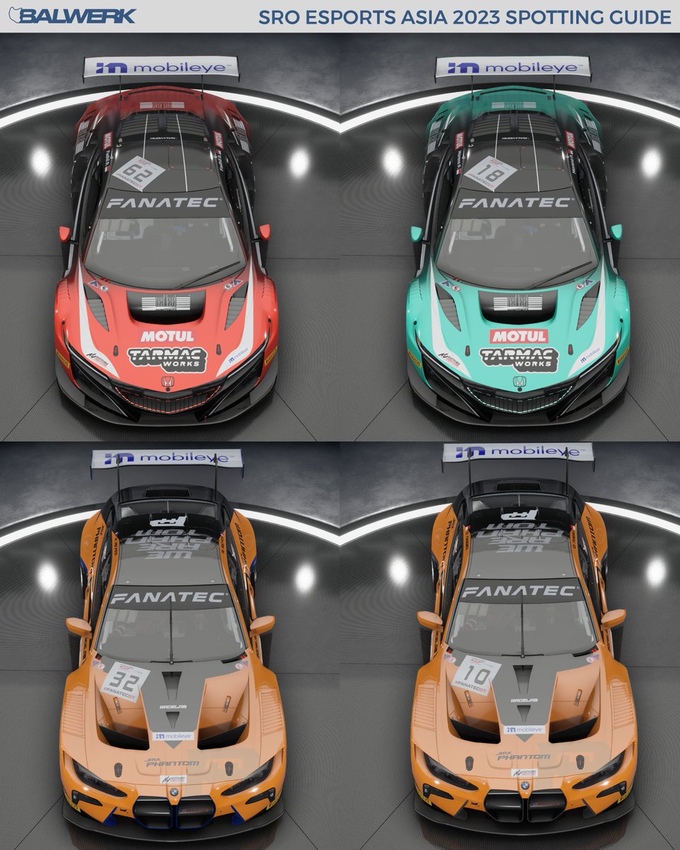 Balwerk's tweet photo. So this is it, Spotting guide for all my client that will be racing in Mobileye Esports Asia Sprint Series.

@legionofracers , @LaundryHouseRT , @teamtecno_ , JMX Phanthom and Solox Esports

all will be get feature after round 1. https://t.co/27XHr5XNa2