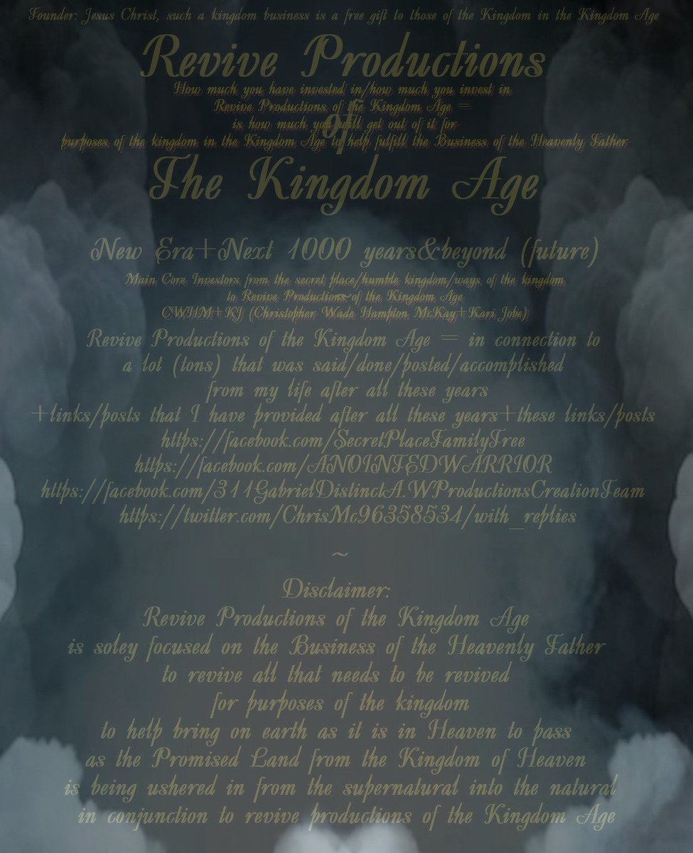 ChrisMc96358534's tweet image. #revival #revive #reviveproductions #reviveproductionsofthekingdomage
#investors #investor #invest #investing #InvestmentOpportunity