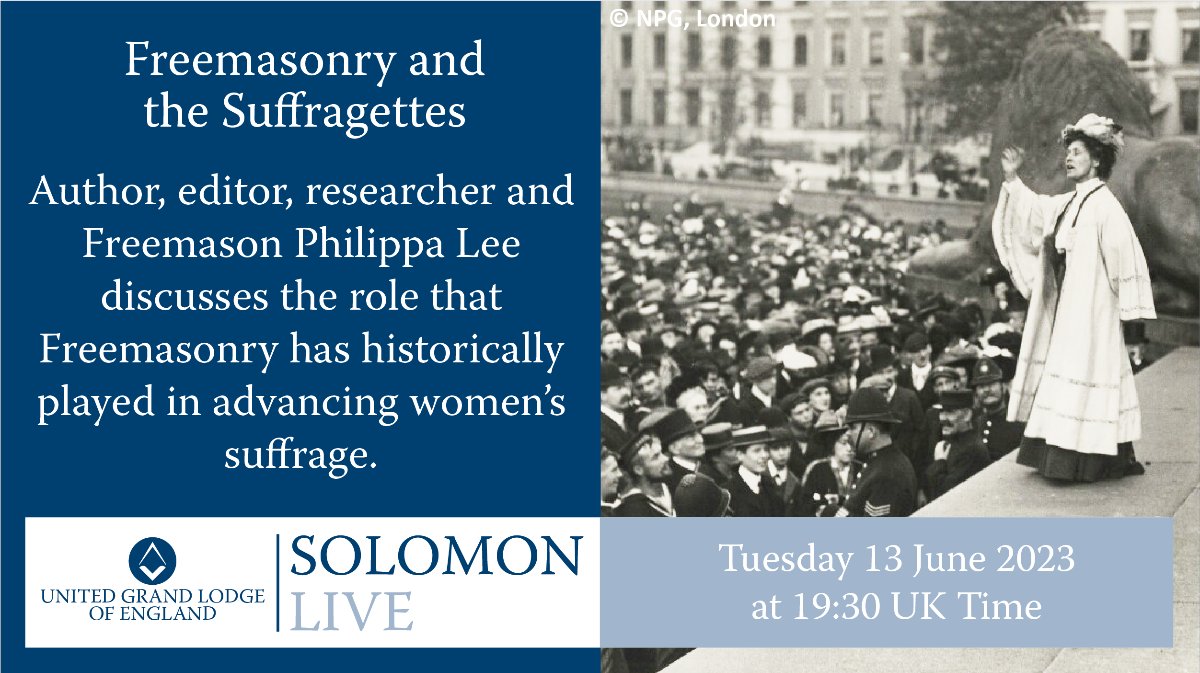📐👩👨 Freemasonry and the Suffragettes on #SolomonLive

For Freemasons, there are four important values that help define their path through life: Integrity, Friendship, Respect and Charity.
