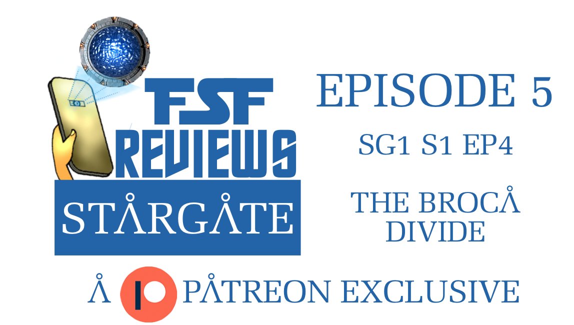 New episode of our Patreon Exclusive #Stargate #SG1 review is up! We review Season 1 Episode 4 - The Broca Divide! 
Get exclusive #content and #merch - join our growing #Patreon community ! 
#scifi #sciencefiction 
patreon.com/posts/fsf-revi…