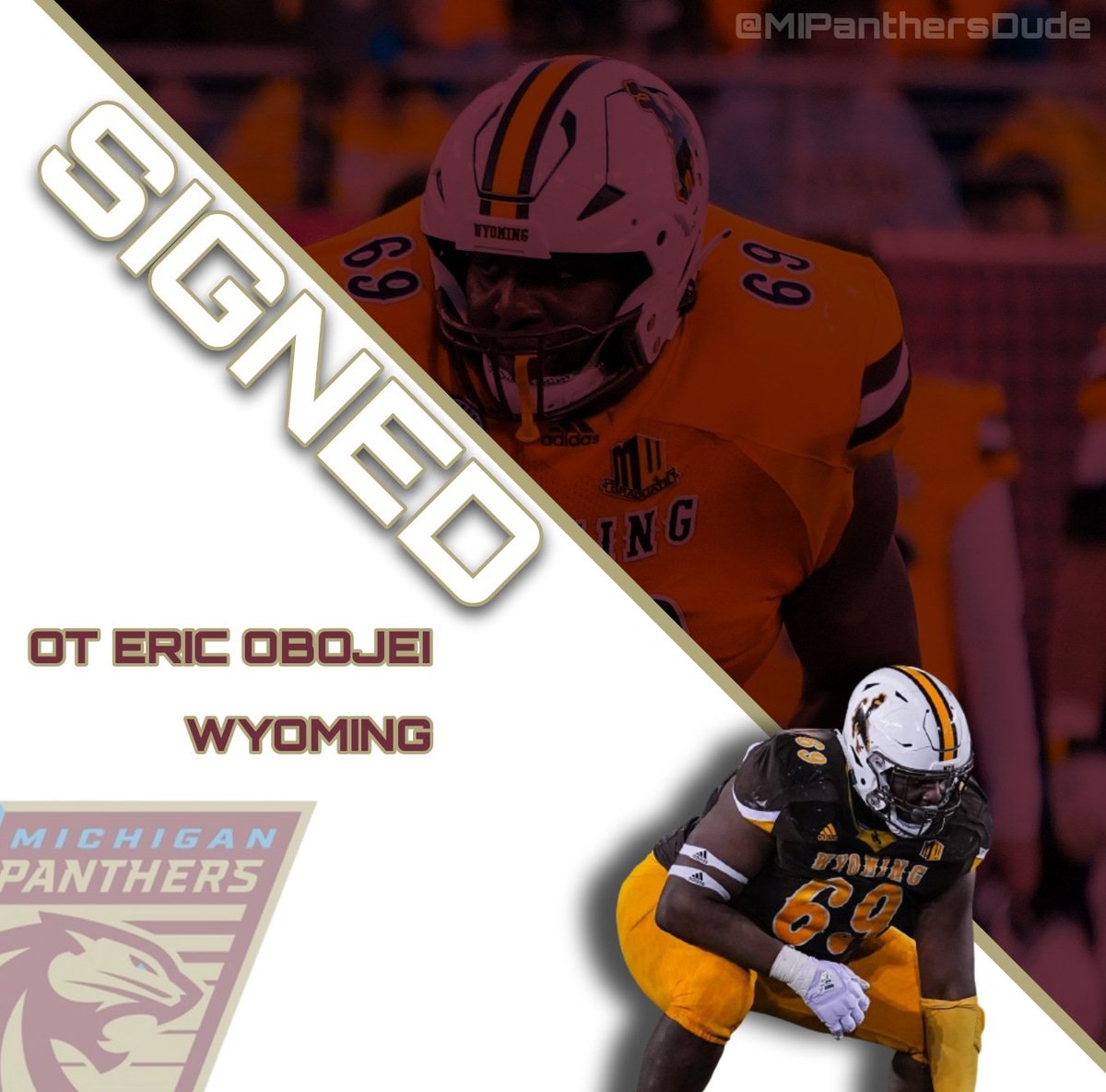 The Michigan Panthers have signed former Brown QB E. J. Perry and former Wyoming OT Eric Obojei. Perry was a standout in the Ivy League, and Obojei bolstered a front line blocking for Wyoming's star RBs.

Welcome, E. J. Perry and @egrizzley69!

#LetsHunt