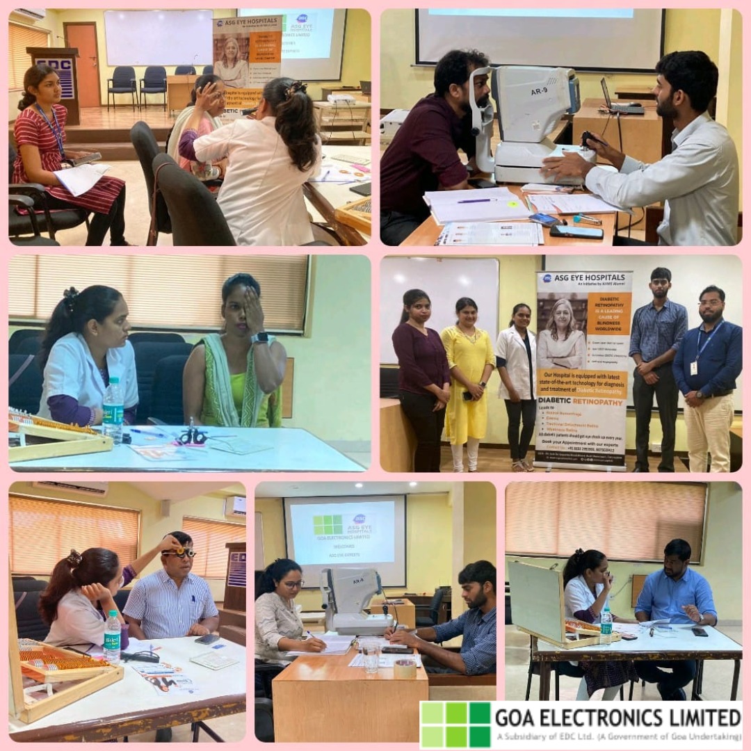 GoaElectronics's tweet photo. To keep up to the Big Vision
GEL, in collaboration with ASG Hospital Caranzalem, conducted a successful Eye Check-up Camp for their staff. Thanks to the participation of team of ASG, Benito Eremita and Dr. Mayvel Fernandes, along with our employees. #EyeCare #GEL #ASGHospital https://t.co/kCkUkLxJa3