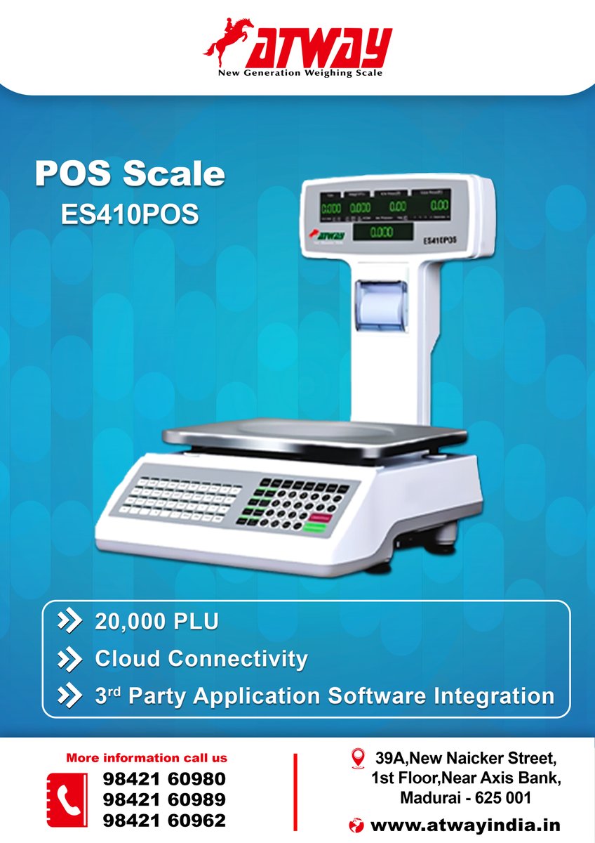 POS Scale (ES410POS) - Atway #atway #weighing #weighingscale #scale #scales #weightlossjourney #loadcell #weighingmachine #weightloss #weighingscales #weight #industrialscale #theweighforward #platformscale #digitalscale #tabletopscale #minitablescale #minifieldscale #posscale