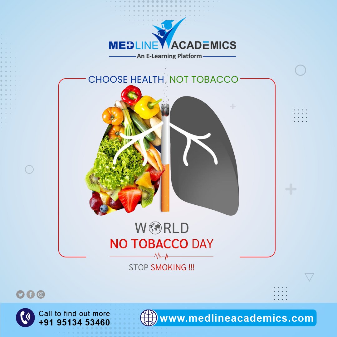 Did you know that tobacco use during pregnancy poses serious risks to both the mother and the unborn child? On this special day, let's raise awareness about the impact of smoking on maternal health.

Visit: medlineacademics.com 

#WorldNoTobaccoDay #MaternalHealth #HealthyMoms