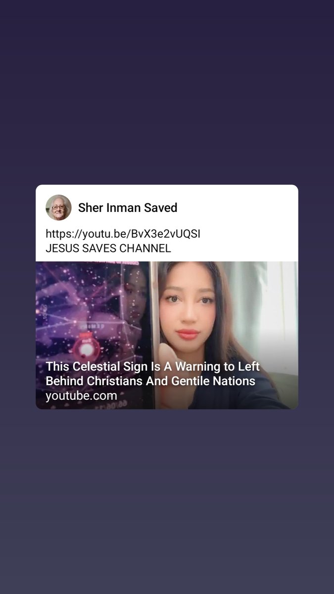 youtu.be/BvX3e2vUQSI
JESUS SAVES CHANNEL