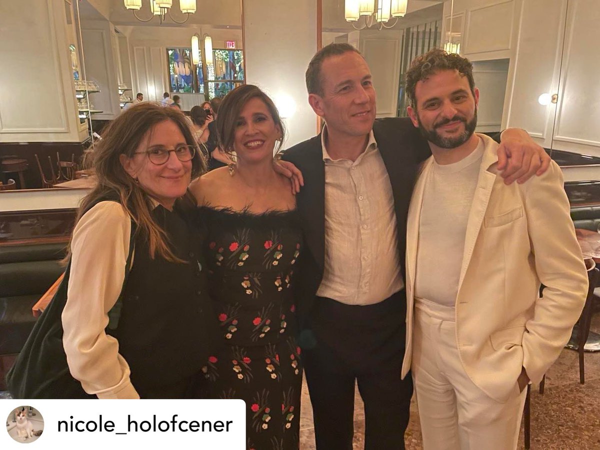 More YOU HURT MY FEELINGS over on IG.
#TobiasMenzies celebrating with #NicoleHolofcener #MichaelaWatkins  & #ArianMoayed