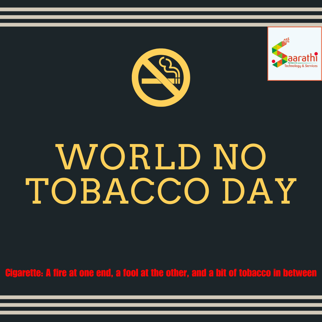 saarathihealth's tweet photo. It's time to break free from the grip of tobacco and embrace a healthier, smoke-free future.
Let's raise awareness about the dangers of smoking.
Choose Wellness &amp; Good Life Over Tobacco.
#NoTobaccoDay #TobaccoFreeIndia
#healthforall #healthylifestyle
#QuitSmoking  #beattobacco https://t.co/lfOrIwT9ip