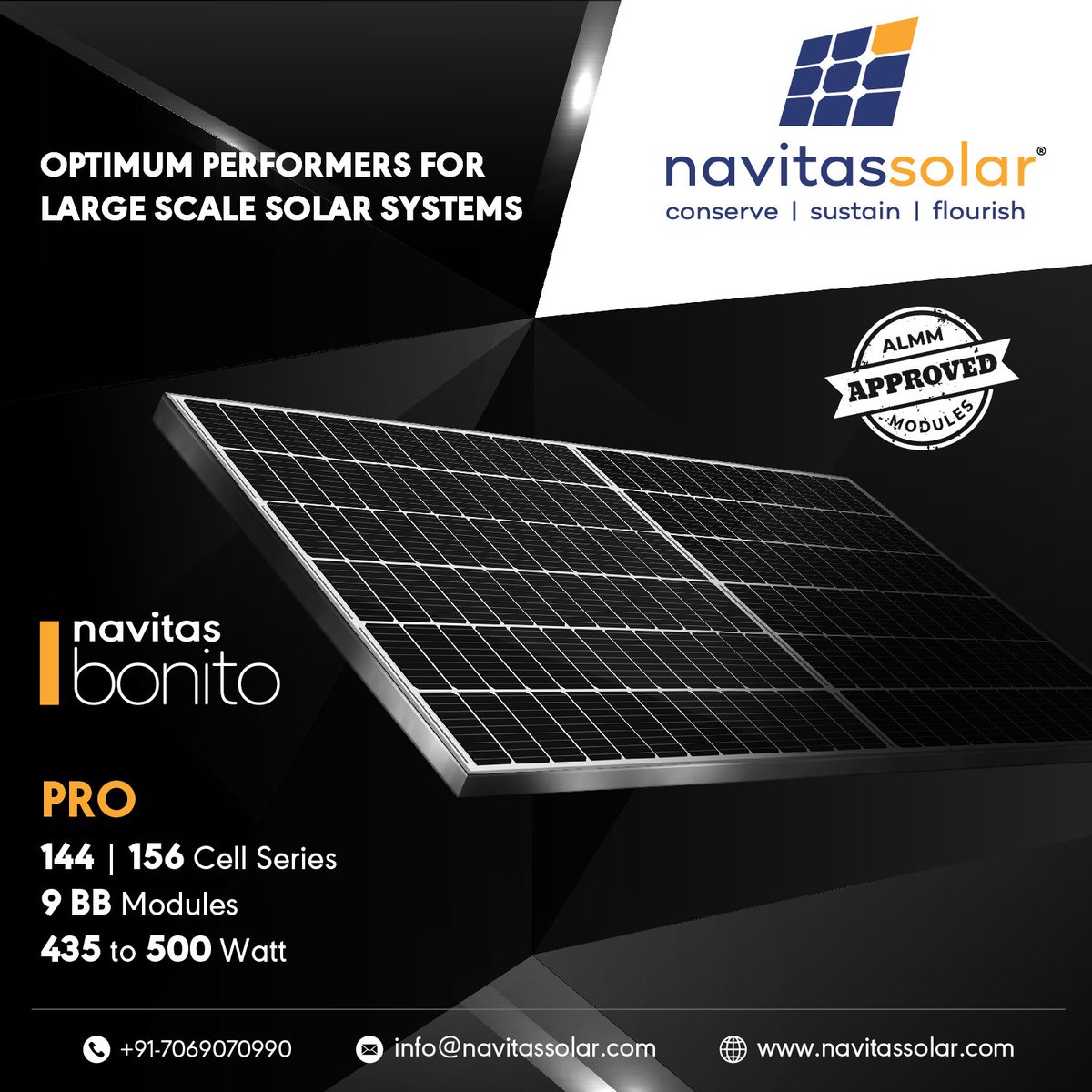 SolarQuarter's tweet image. Unleash the Limitless Power of 𝐍𝐚𝐯𝐢𝐭𝐚𝐬 𝐒𝐨𝐥𝐚𝐫'𝐬 𝐁𝐨𝐧𝐢𝐭𝐨 𝐏𝐫𝐨 𝐌𝐨𝐝𝐮𝐥𝐞𝐬! 
To know more
Visit us at: navitassolar.com
write to us at: info@navitassolar.com
Call us at +91 70690 70990
#NavitasSolar