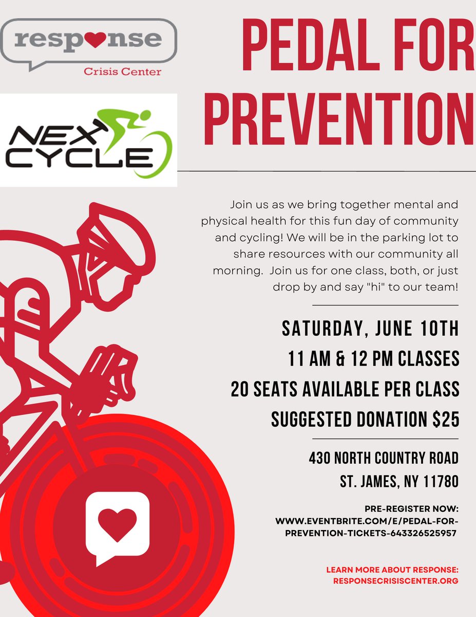 kvalerio1's tweet photo. Support raising awareness of area and National (Response 631-751-8500 &amp; 988) crisis intervention and suicide prevention resources. Join us June 10th - or - sponsor a rider. https://t.co/np6KBjQQfU