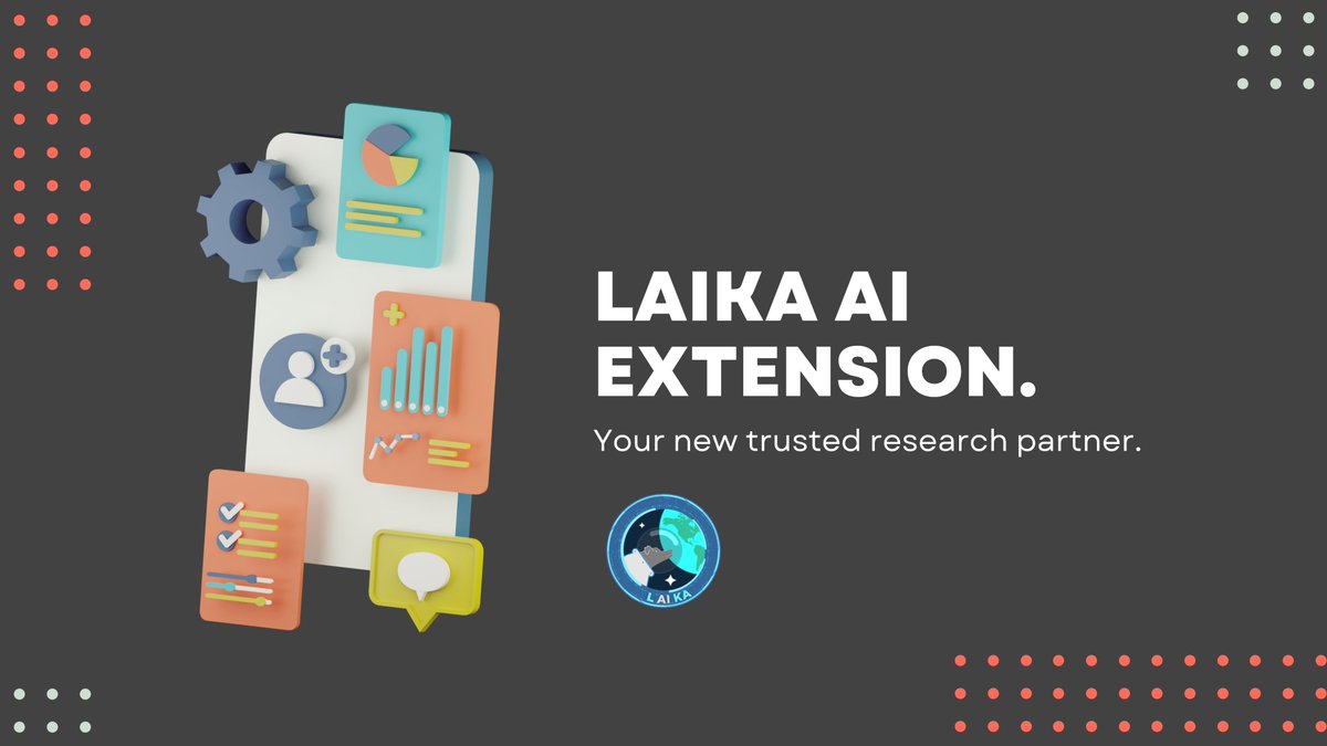 Laika_ai's tweet photo. 🔍 Looking for a reliable research partner? Look no further! 🤝 Laika AI Extension is here to assist you in your quest for knowledge. With advanced AI capabilities, it'll help you analyze data, generate insights, and accelerate your research process. Together, we'll unlock new horizons! 🚀
Download now: https://t.co/bMa713WPRt

#LaikaAI #ResearchPartner #UnlockKnowledge