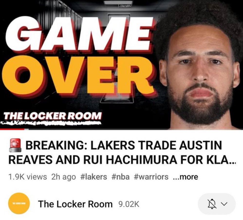 As a Laker fan, I’d stop watching the team if we did this 🥴