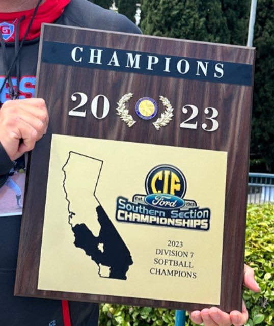 A historic season by Ganesha Softball ended today in the first round of the <a href="/CIFState/">CIF State</a> division 4 playoffs losing to <a href="/HoltvilleHS/">HHS</a> 9-3 on the road. But they won the <a href="/cifss/">CIF Southern Section</a> championship for the first time in school history and that aint too shabby. Congratulations ladies.