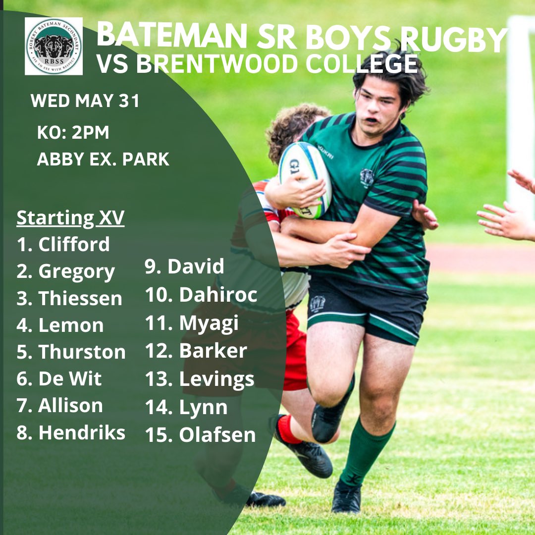 Bateman Rugby (@batemanrugby) on Twitter photo The Wolves are on the hunt for a Provincial Championship!!
KO 2pm, Wednesday.
<a href="/AbbotsfordRFC/">Abbotsford RFC</a>
<a href="/AbbyNews/">Abbotsford News</a> The Wolves are on the hunt for a Provincial Championship!!
KO 2pm, Wednesday.
<a href="/AbbotsfordRFC/">Abbotsford RFC</a>
<a href="/AbbyNews/">Abbotsford News</a>