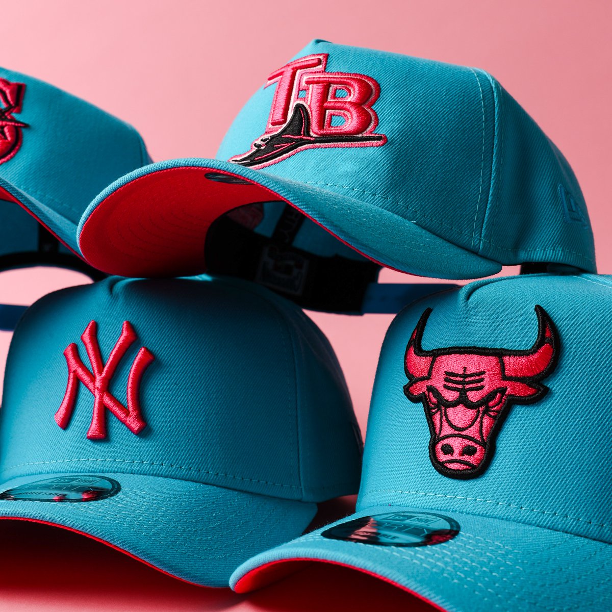 New Era don't miss! Just like the Eastern Conference Champions 🔥 Ft. The 'Neon Vice' range. 👀🔌