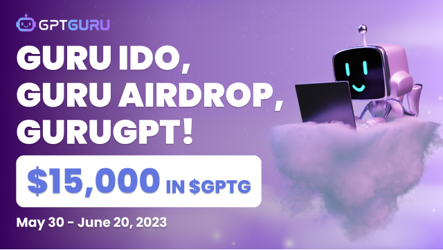 $15,000 | GOOD NEWS FOR GURU COMMUNITY 🔥🚀

Participate in the $15,000 $GPTG Airdrop launched for all of you. 300 lucky winners will be winning the rewards in $GPTG 🤑⚡️

Participate Here👉🏼 bit.ly/3OLE9wc

What are you waiting for, go grab the opportunity before its too