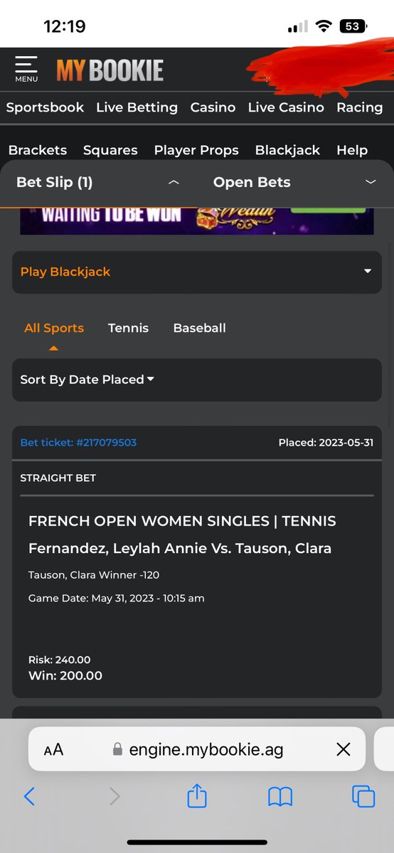 Added this as well! Let’s send it‼️‼️🤑🎾🎾

#GamblingTwitter #tennis #tennispicks #atp