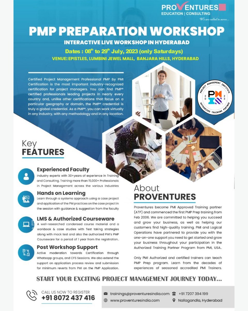 provenindia's tweet photo. Boost your career in project management with our exclusive PMP Preparation Workshop!

#PMPWorkshop #ProjectManagement #CareerAdvancement
#ProfessionalDevelopment #Proventures #PMPcertification #BoostYourSkills #PMPExamPreparation #ProjectManagementTraining https://t.co/pF7UIw51vR