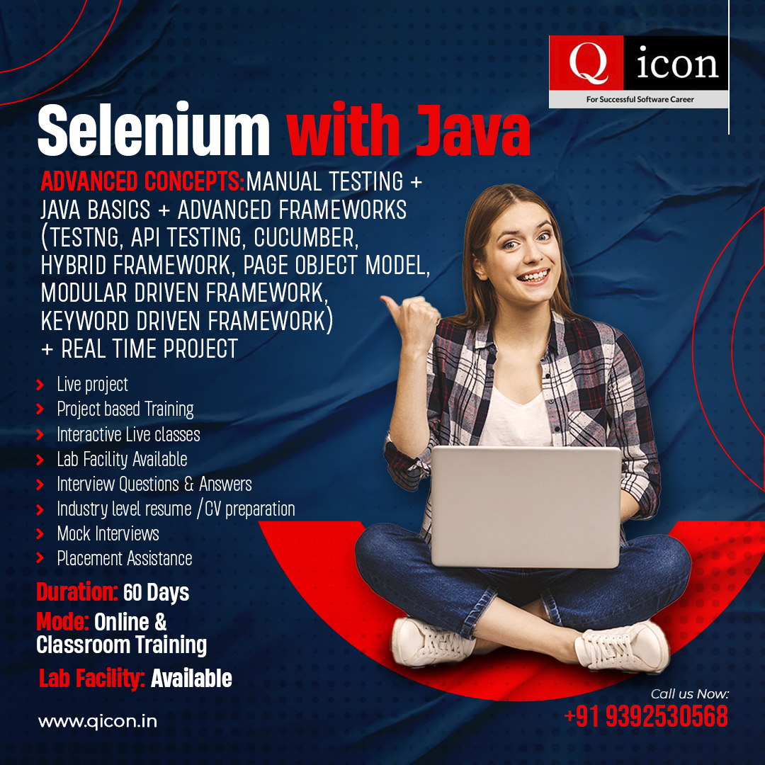 QiconTesting's tweet image. SELENIUM WITH JAVA
Key Points:
• Live project
• Project based Training
#selenium #SeleniumCourse #seleniumtesting #SeleniumTraining #seleniumwithjava #seleniumautomation #seleniumwebdriver #seleniumjavascript #seleniumjavacourse #seleniumjavatraining #seleniumjavaonlinetraining