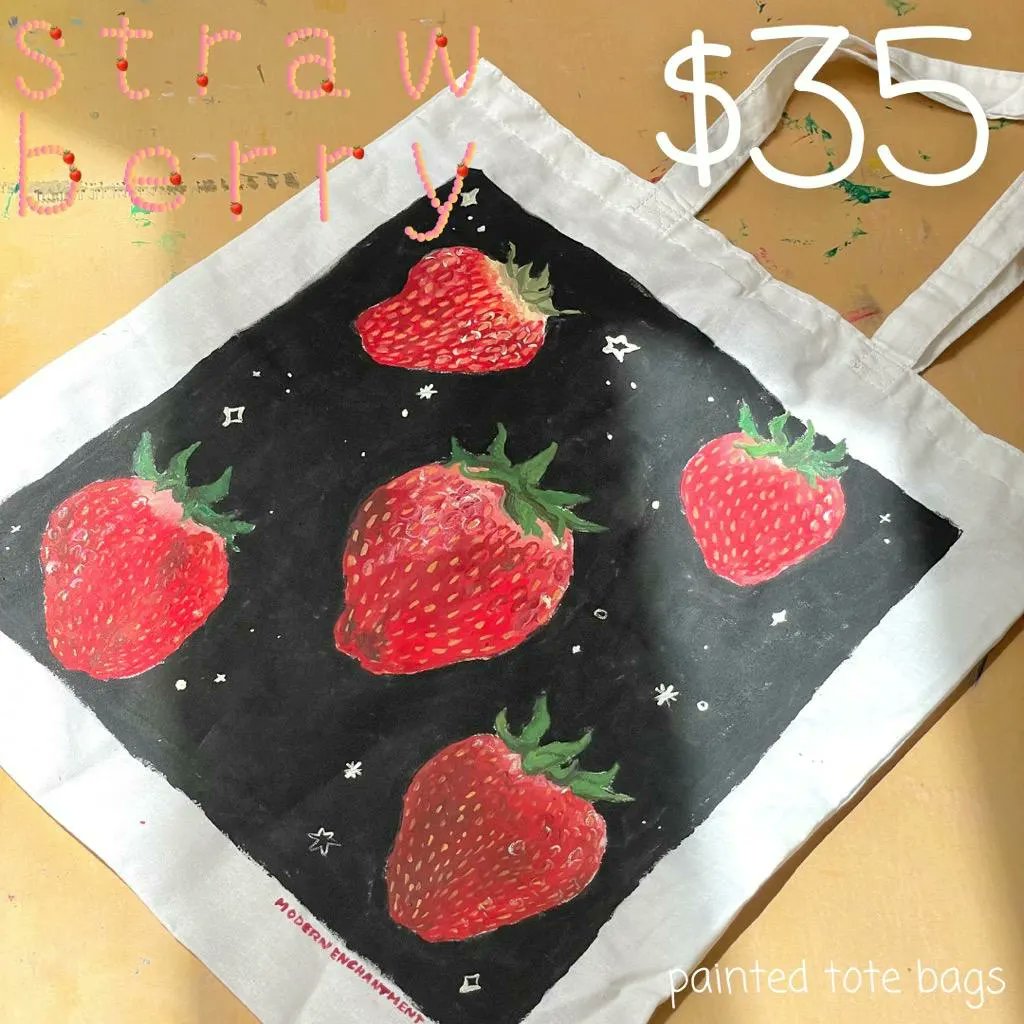 ModEnchantment's tweet image. In June comes the Strawberry Moon!🍓🌙 Join us at Fishschool Hawaii in Kaka&apos;ako for the Strawberry Moon Market on June 4th!  I&apos;ll be hosting a hand-painted berry tote bag pop-up workshop.  You can also make a cute strawberry pot with some of Fishschool&apos;s other fine instructors!