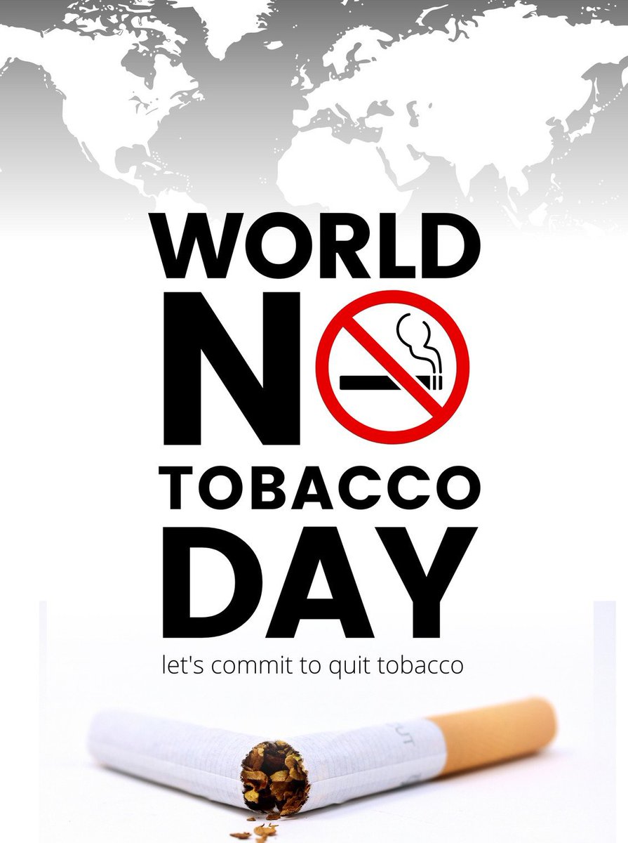 Eliminate tobacco from your life before it kills U.
#NoTobaccoDay
