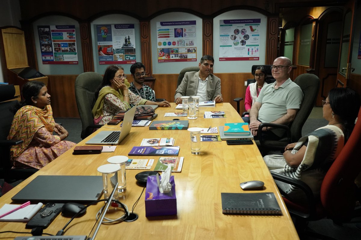AmritaCreate's tweet photo. Center Visit | Prof. Venu Govindaraju, Vice President for Research and Economic Development, @UBuffalo, USA, and Dr. Joost Mönks, Executive Director of HQAI, Geneva, and C20 EDT Intl Coordinator, visited CREATE.

#AmritaCREATE
#AIforDisability  

@AMRITAedu https://t.co/9fw4ex1Qwk