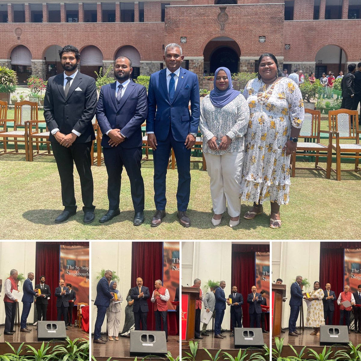 MDVinINDIA's tweet photo. HCr @AmbShaheeb participated in the Valedictory Ceremony of the #YNLF programme at @scalsscdelhi organized in collaboration with @MEAIndia.
Interacting with the fellows from Maldives, HCr congratulated them on their successful completion. https://t.co/idGkpdtLw3