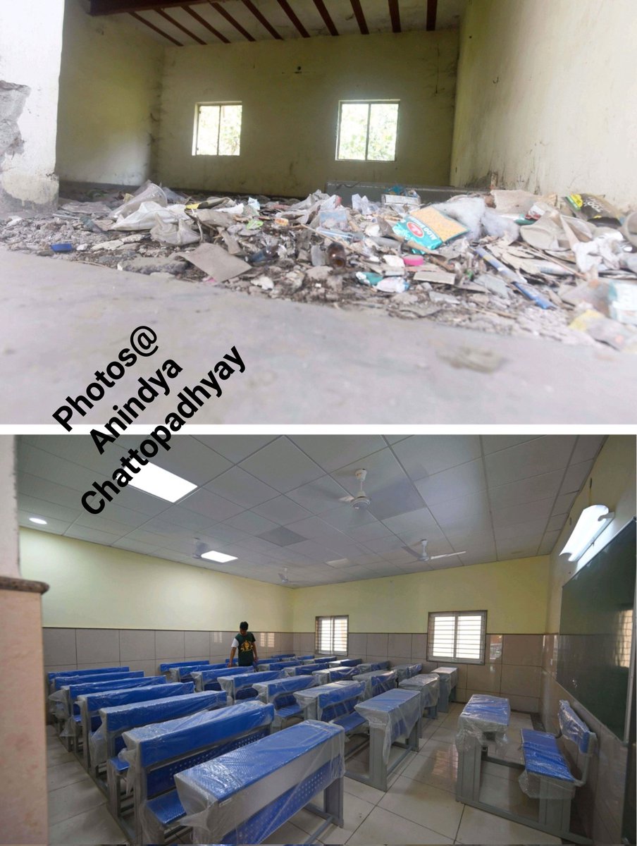 ANINDYAtimes's tweet photo. Through my lens and combo pictures show how #Delhigovernment #school for #girls readies to start new chapter after revamp. Building that lay in disrepair for 8 yrs transformed in HC mandated @pwddelhi project. @Saurabh_MLAgk @AtishiAAP https://t.co/wyNyQR7zCJ