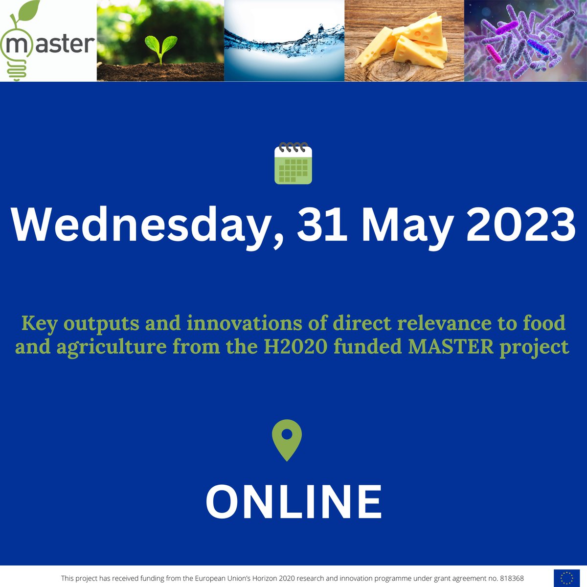 Today is the day! A few hours left until you will discover our fabulous line-up of speakers and #microbiome topics! ⏰ 15:00-17:00 CEST 👉us02web.zoom.us/webinar/regist… #Food2030EU #HorizonEU #webinar #innovation