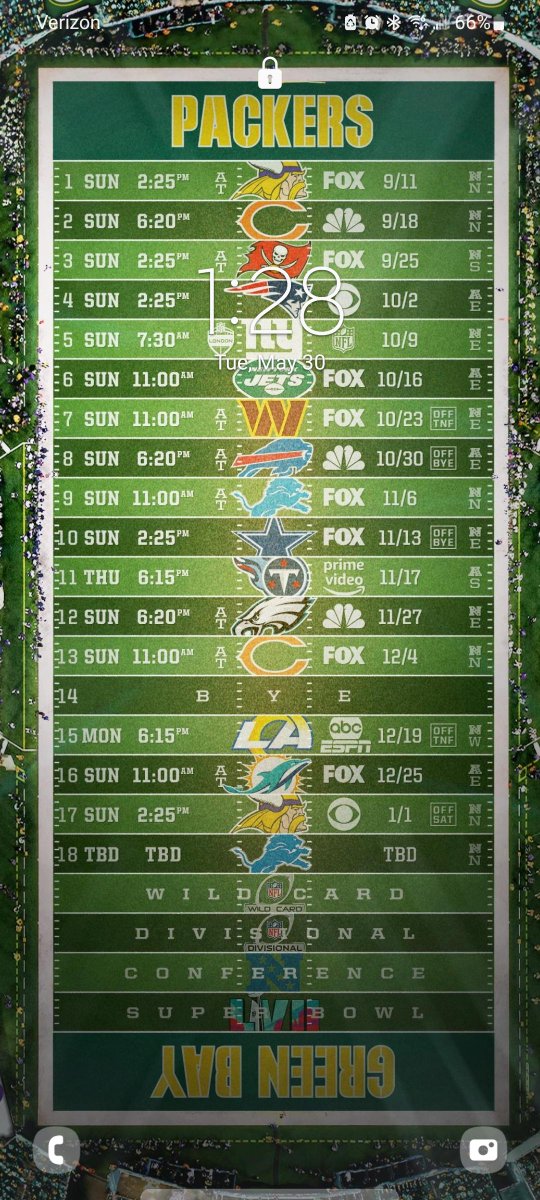 Anyone have a 2023 schedule wallpaper they'd like to share?? I loved this 2022 version ... 
 
https://t.co/rGv9pxGG2G
 
#Football #GreenBay #GreenBayPackers #NationalFootballConference #NationalFootballConferenceNorthDivision #NationalFootballLeague #NFL #Packers #Wisconsin https://t.co/zREBWPffww