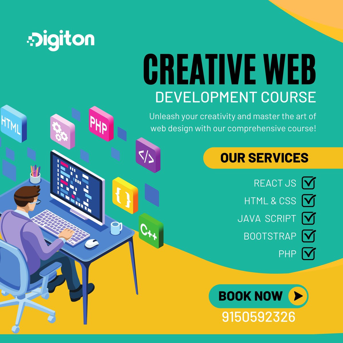 digiton_tech's tweet image. Unleash Your Creativity with Our Website Design and Development Course! 🎉 #dotnettraining #dotnetprogramming #dotnetcore
#dotnetcertification #webdevelopmenttraining #digiton #technologies #chennai #dotnettraininginchennai #csharp #asp #mssql #chennaijobs #freshersjobs #freshers