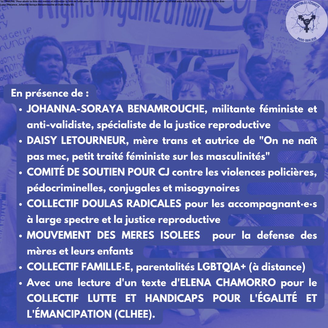 ☀️☀️Dimanche #4juin venez participer au rassemblement de la 🔥 journée de lutte pour les droits des mères 🔥
#fetedesmeresenlutte #justicereproductive #pmavraimentpourtoutes #travailreproductif #parentalitesqueer