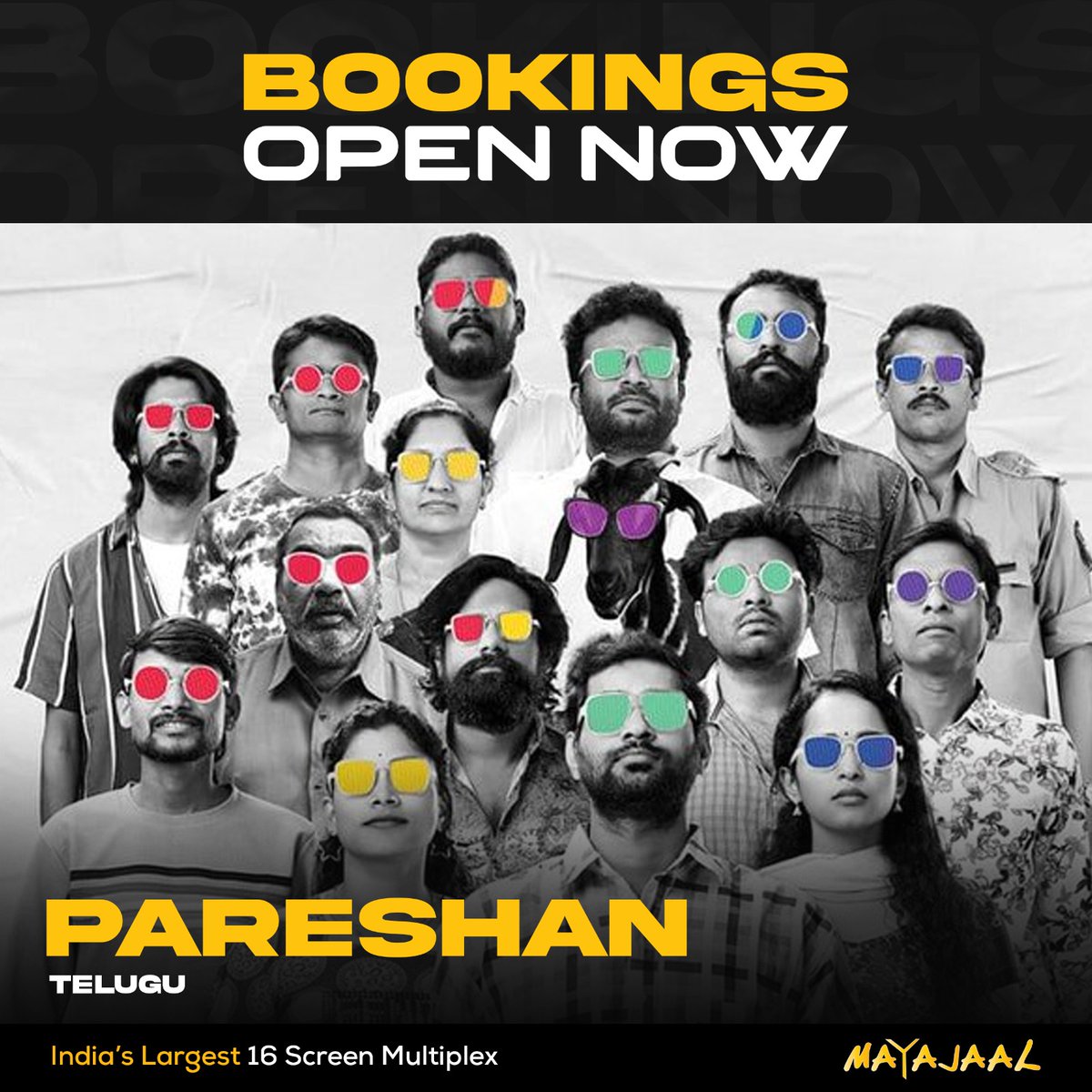 Get ready to laugh your heart out with this hilarious comedy drama!

Bookings open for #Pareshan at #Mayajaal
🎟️bit.ly/3sVdbqD

@RanaDaggubati @iamThiruveeR #PareshanReleaseOnJune2nd