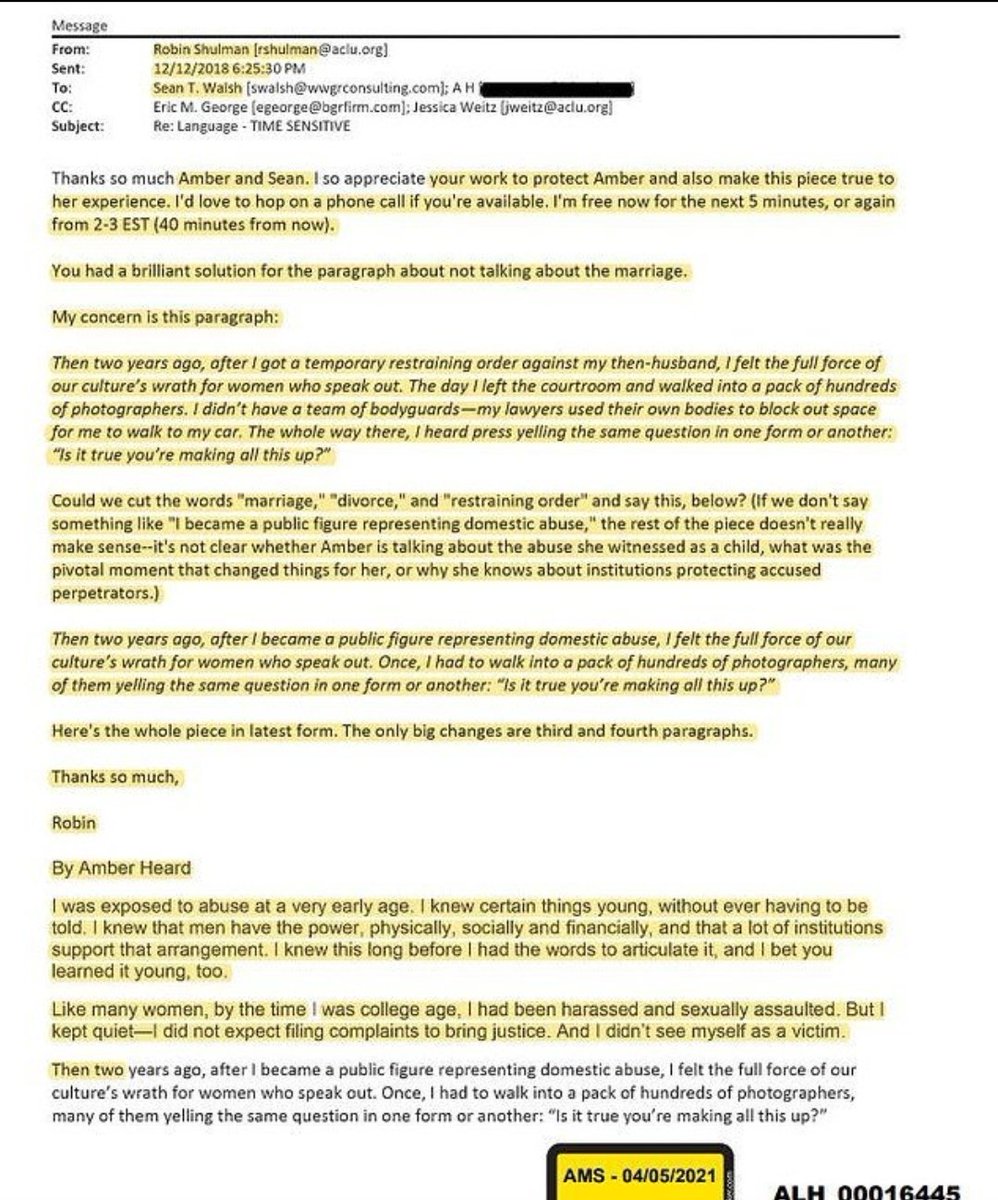 When #TurdStains and #39MashedPotatoes come out with 'she never mention him in the oped' share this, it's clearly about him. 
They conveniently forget this email.
#AmberHeardlsALiar 
#AmberHeardlsAnAbuser