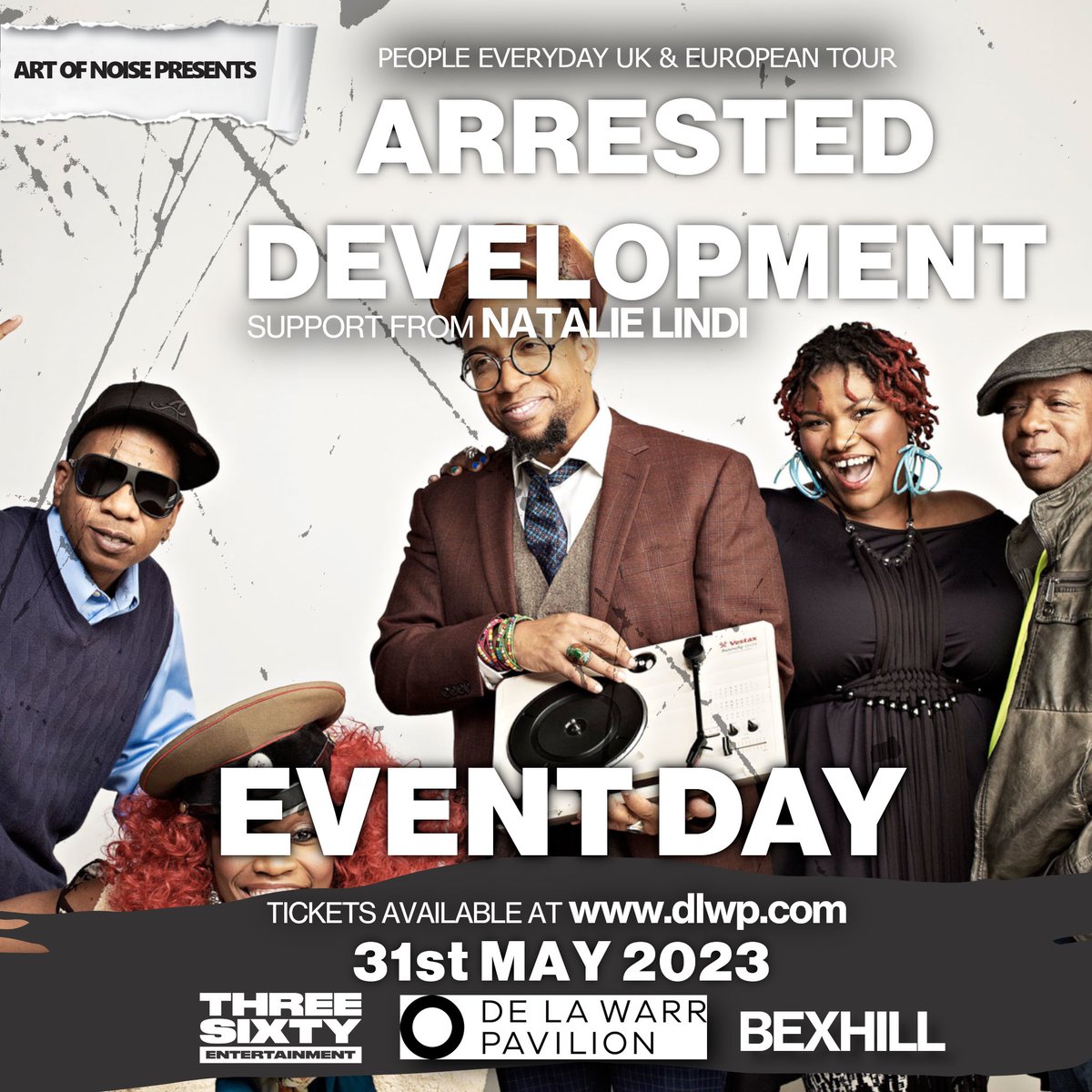Tonight’s the Night that Double Grammy Award Winners Arrested Development perform at The De La Warr Pavilion Bexhill. Here’s your Show Schedule 👇

Door 7pm 
Natalie Lindi 7:30pm
Twan Mack 8:15pm
Arrested Development 8:30pm dlwp.com/event/arrested…