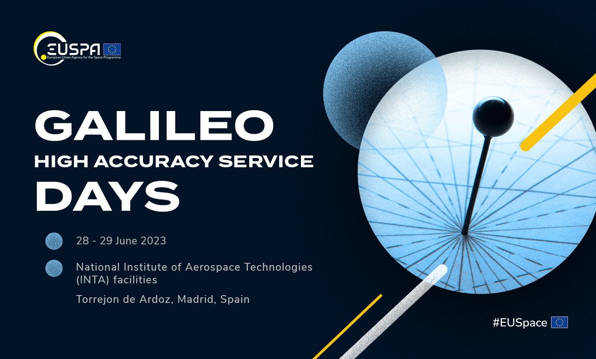 📢¿Conoces el Galileo High Accuracy Service? ¿Quieres saber más?
!Únete a las primeras Jornadas Galileo HAS!

📌Virtual y presencial
📆 28 y 29 de junio de 2023

gsc-europa.eu/news/join-us-f…