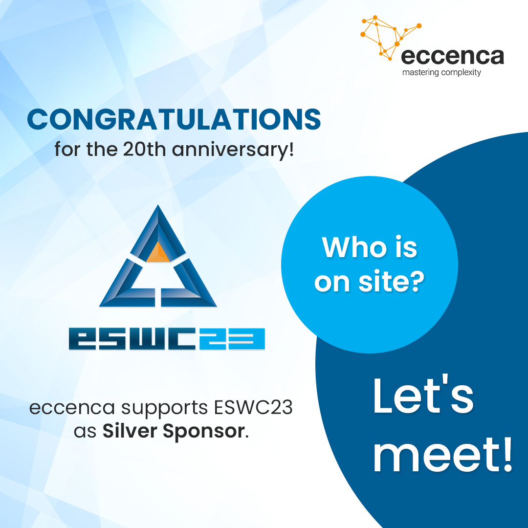 Congrats to ESWC on 20 incredible years! Proud to announce eccenca's partnership & support for this year's conference. Catch our CTO, Sebastian Tramp, at #ESWC2023! Learn about our #academic #program & exchange brilliant ideas with him! 🚀#techconference #semanticweb #partnership